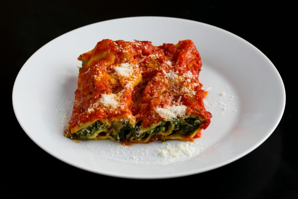 Eine herzhafte Gemüse-Lasagne ohne Béchamelsoße