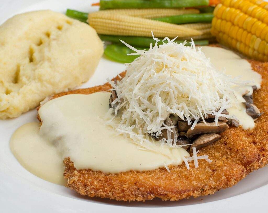 Rahmchampignons mit Kartoffelpüree als Hauptgericht