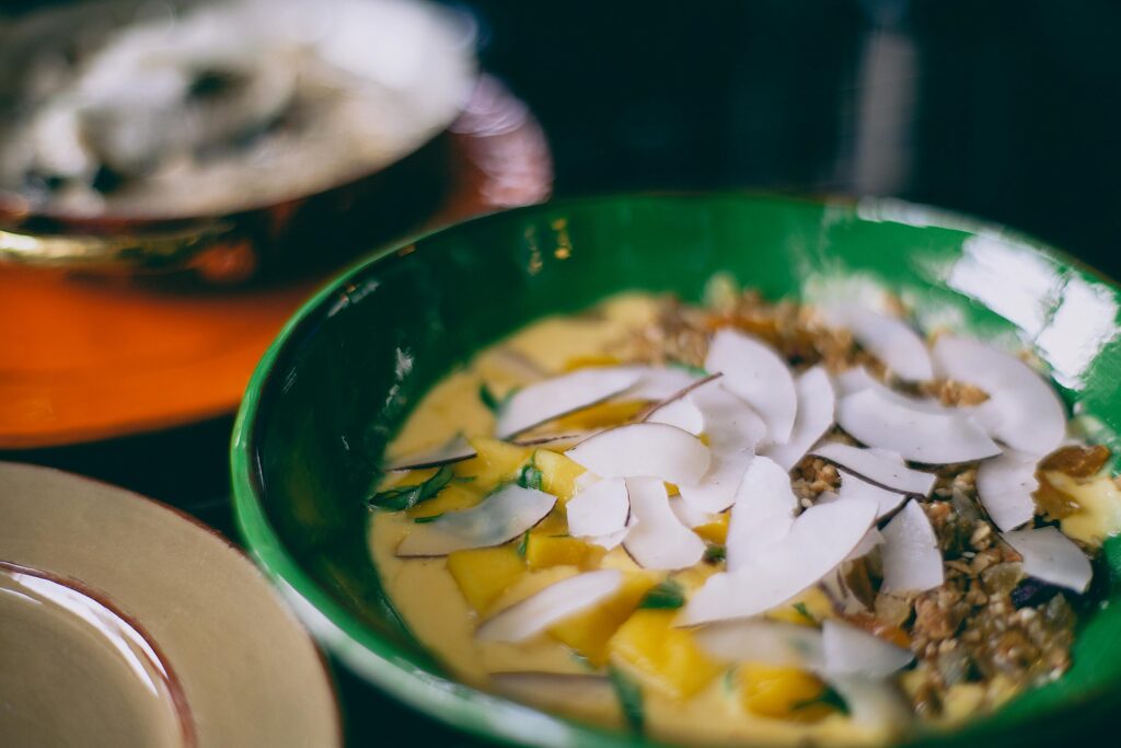 Süßkartoffel-Kokos-Suppe mit frischem Ingwer