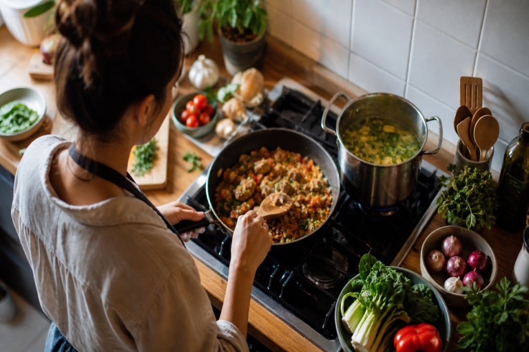 Kartoffel-Möhren-Ragout mit einer cremigen Soße